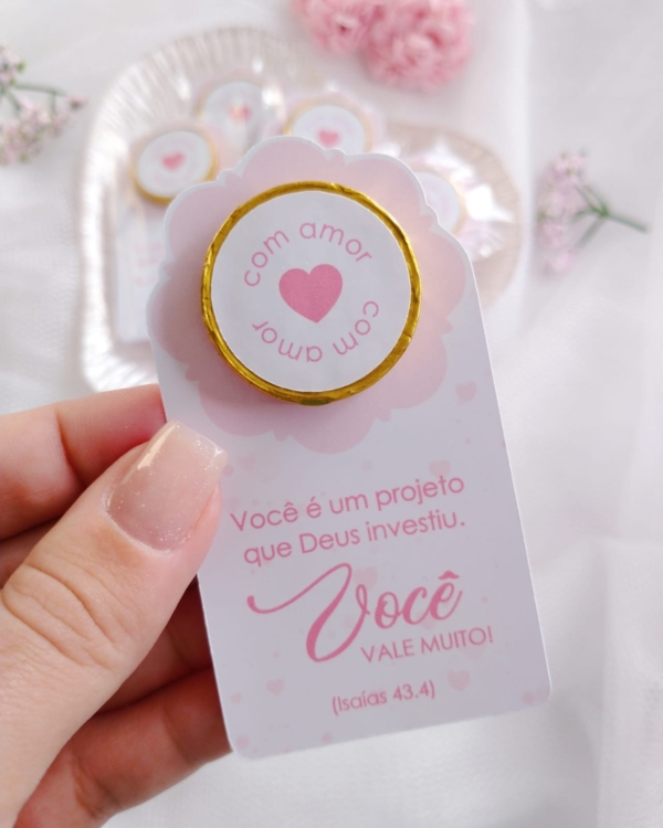 CARTÃO COM MOEDA DE CHOCOLATE