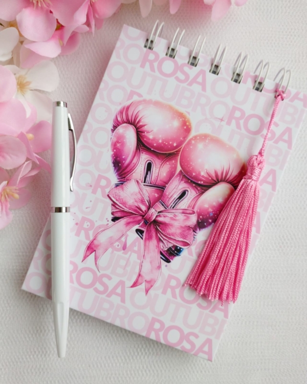 BLOQUINHO LUXO COM CANETA | OUTUBRO ROSA