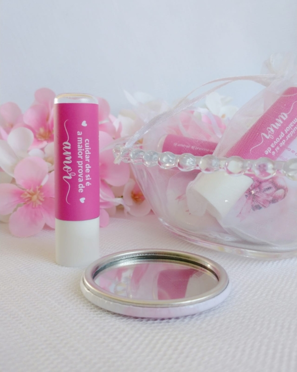 KIT BELEZA | HIDRATANTE LABIAL + ESPELHO DE BOLSA (OUTUBRO ROSA) - Image 2