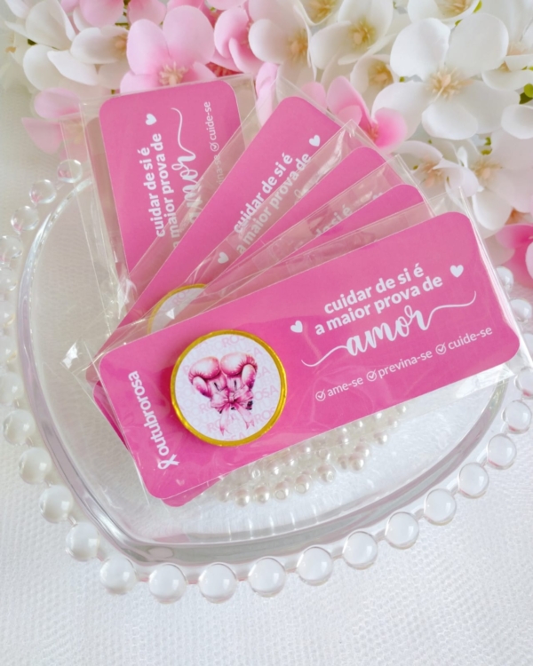 CARTÃO COM MOEDA DE CHOCOLATE | OUTUBRO ROSA - Image 2