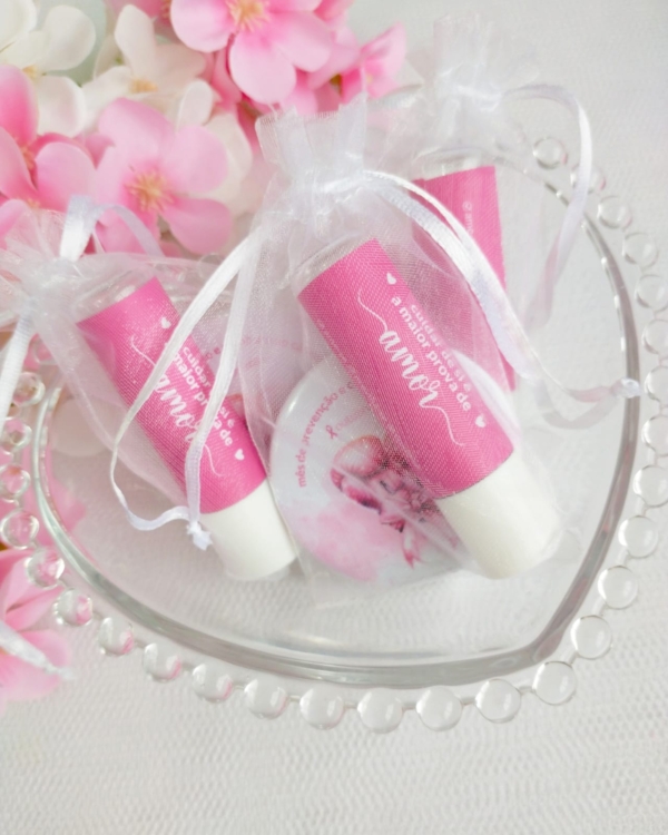 KIT BELEZA | HIDRATANTE LABIAL + ESPELHO DE BOLSA (OUTUBRO ROSA)