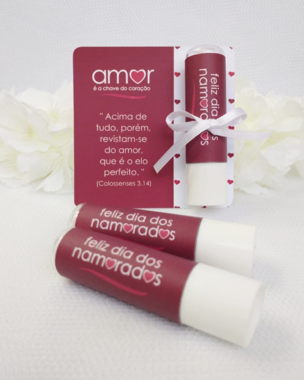 CARTÃO COM HIDRATANTE LABIAL LUXO | DIA DOS NAMORADOS