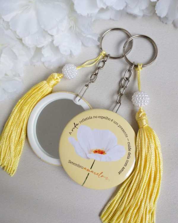 CHAVEIRO ESPELHO LUXO | SETEMBRO AMARELO